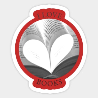 I LOVE BOOKS Sticker